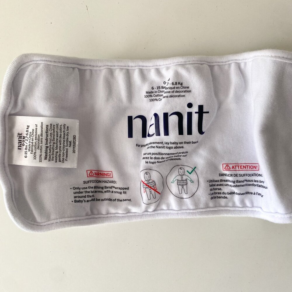 Nanit Breathing Band – Size Small (0–3 Months) – Pebble Gray‎ - Picture 5 of 5